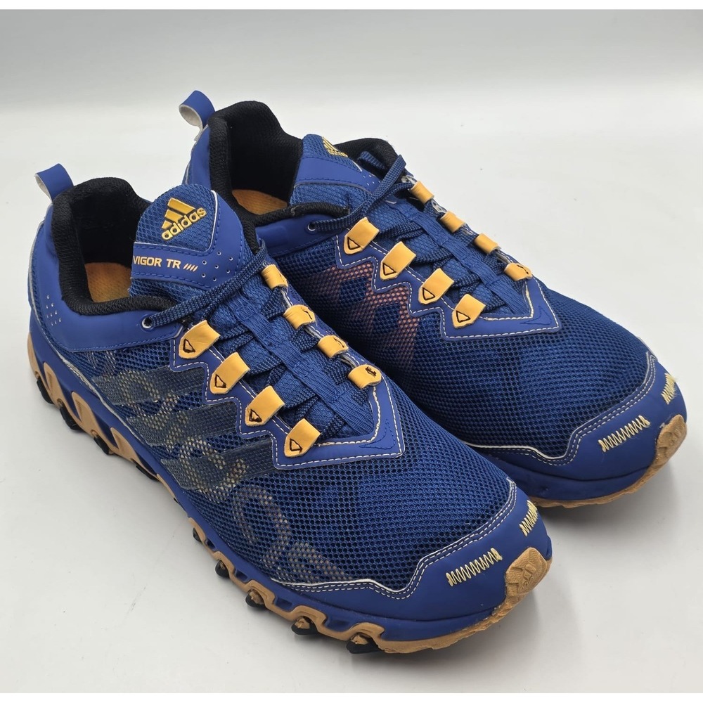 adidas running vigor 4 tr Men's 10.5 Sneakers Royal Blue Yellow Athletic Shoes